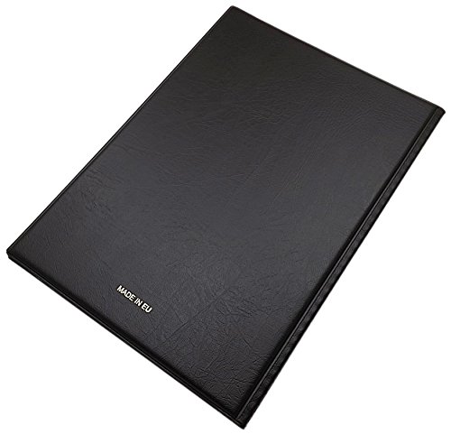 myledershop Ausweismappen Information Mappe DIN A4 12 scomparti nero
