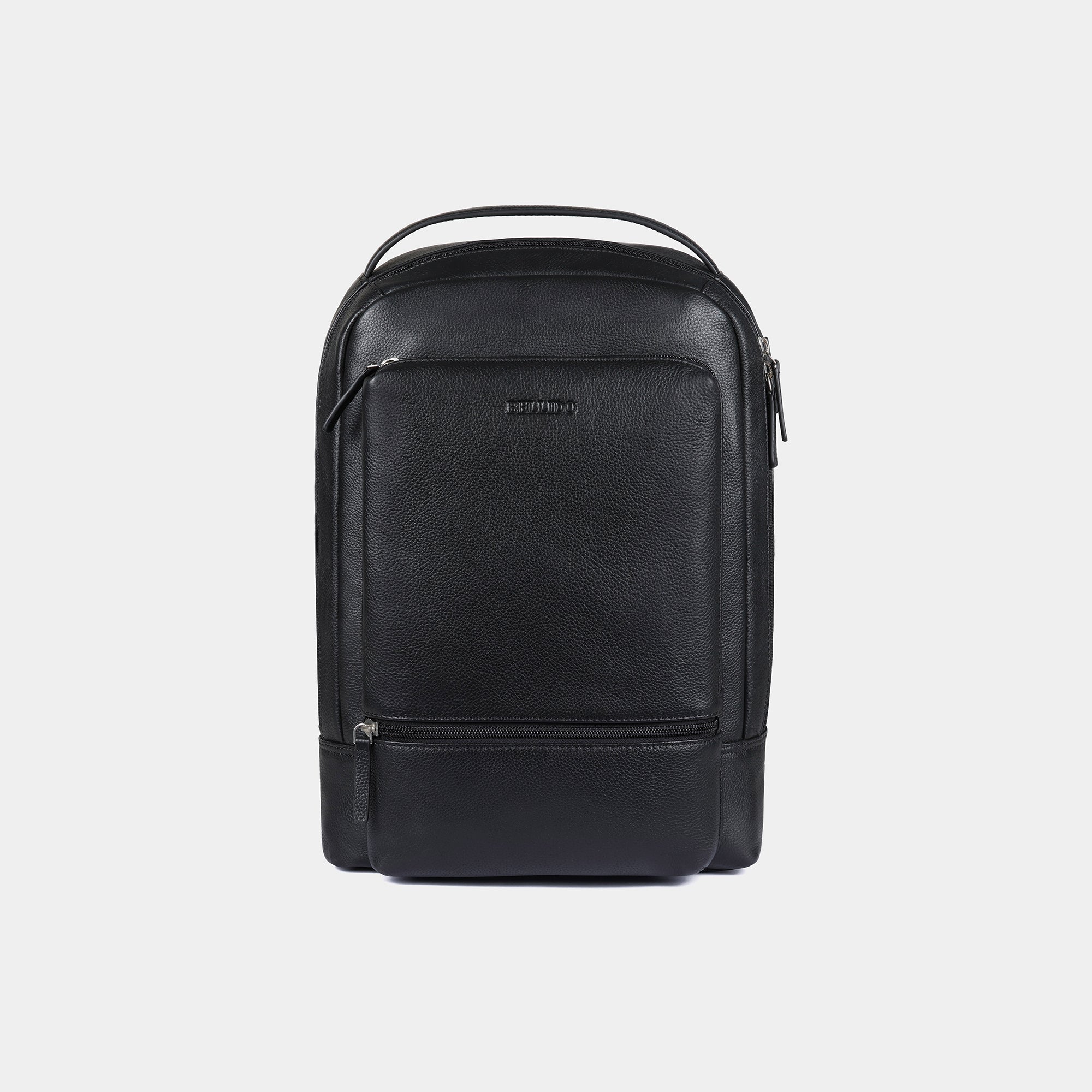 Miguel Bellido Mochilas para hombre Munich zaino nero pelle USB 13 pollici