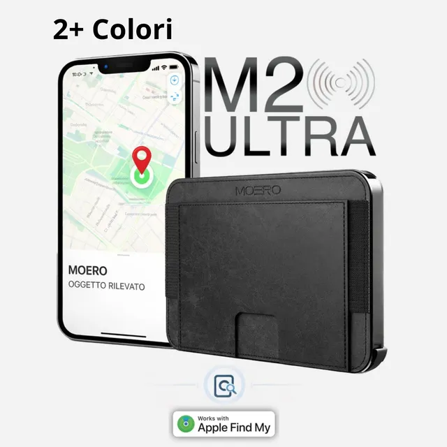 Moero Linea M2 Ultra Vintage portafoglio MagSafe Find My RFID