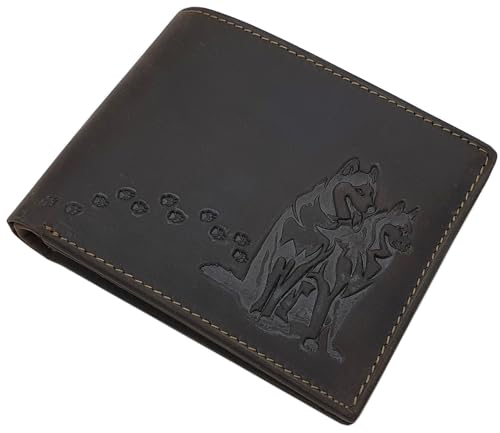 myledershop Herren Geldbörsen Modello 2 portafoglio orizzontale marrone RFID