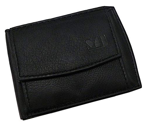 myledershop Münzbörsen MJ-Design-Germany portamonete nero pelle vitello