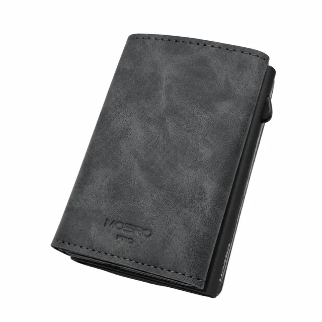 Moero Linea PRO PRO PLUS Zip portafoglio grigio RFID