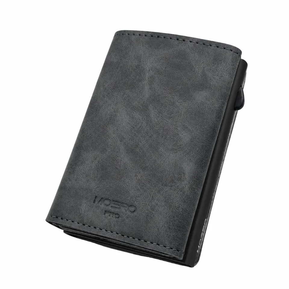 Moero Linea PRO PRO PLUS Zip portafoglio grigio RFID