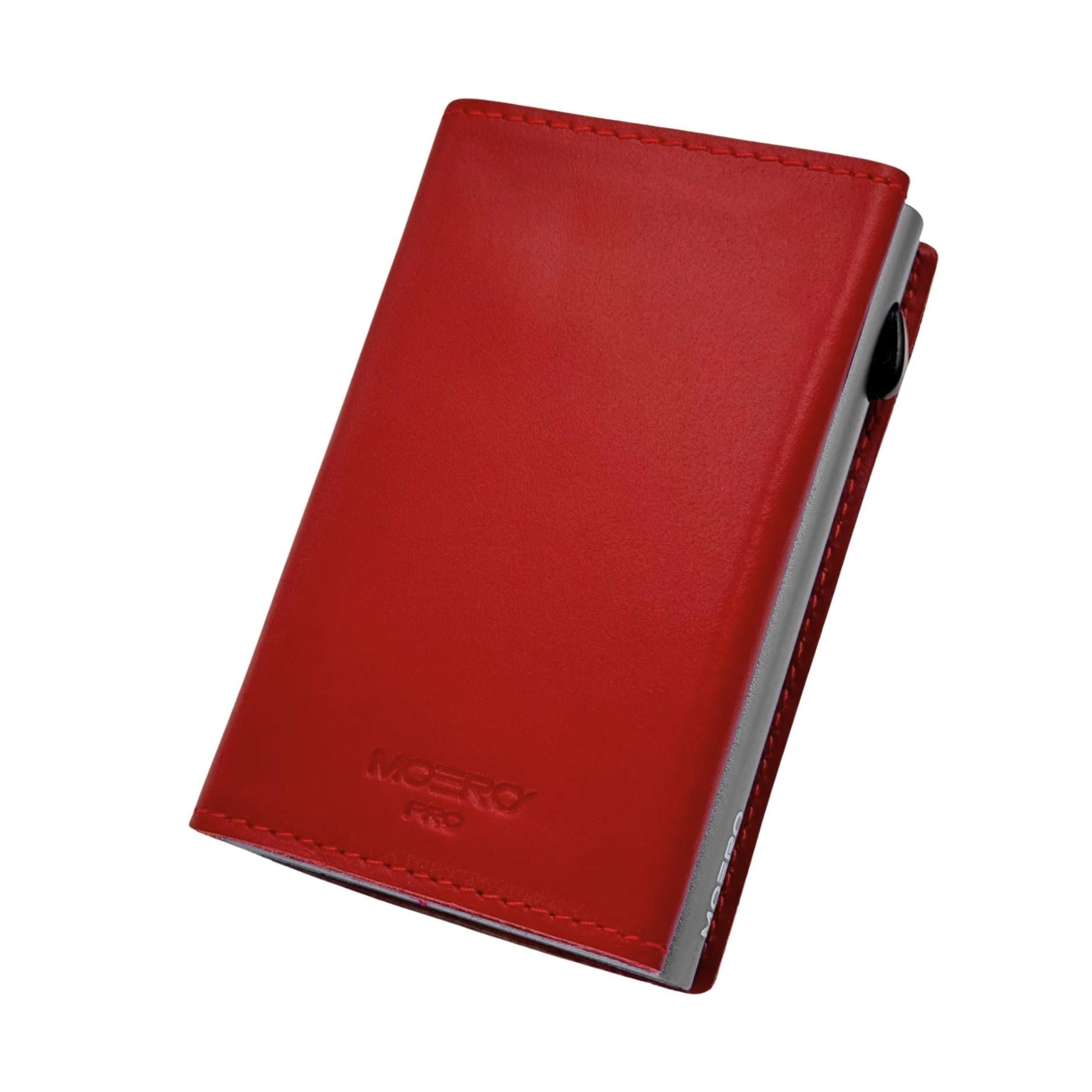 Moero Linea PRO PRO Zip portafoglio rosso con zip RFID