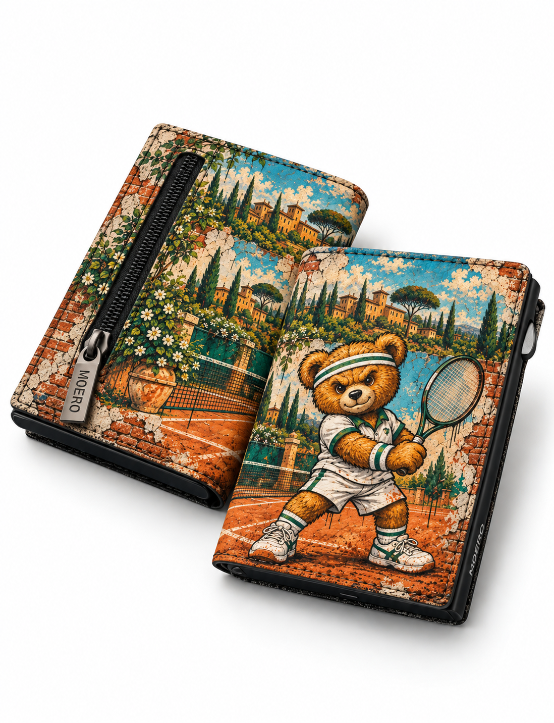 Moero Edizioni Speciali Pro Teddy Tennis Sport Limited Edition portafoglio RFID con zip