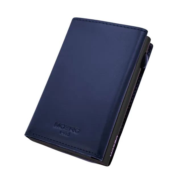 Moero Linea PRO PRO Zip portafoglio Blue 4.0 RFID
