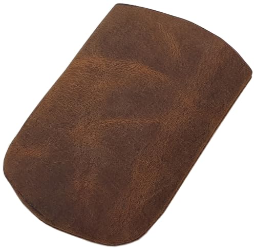 myledershop Schlüsseltaschen Sacchetto chiave in pelle di bufalo Cognac portachiavi con tasca