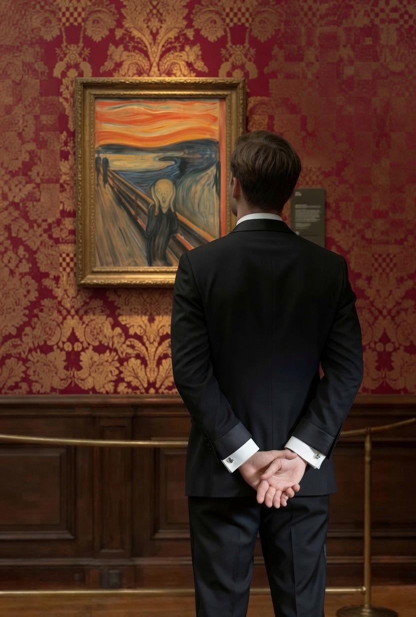 Moero Edizioni Speciali L'urlo di Munch portafoglio Saffiano RFID