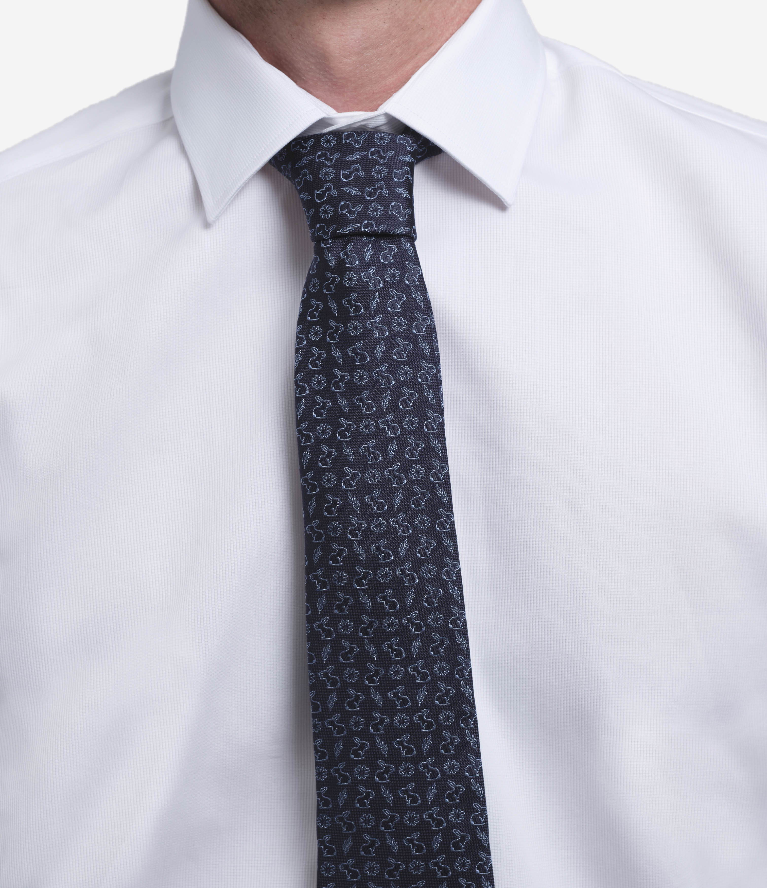 Miguel Bellido Corbatas Corbata de seda natural con micromotivos cravatta in seta rosa