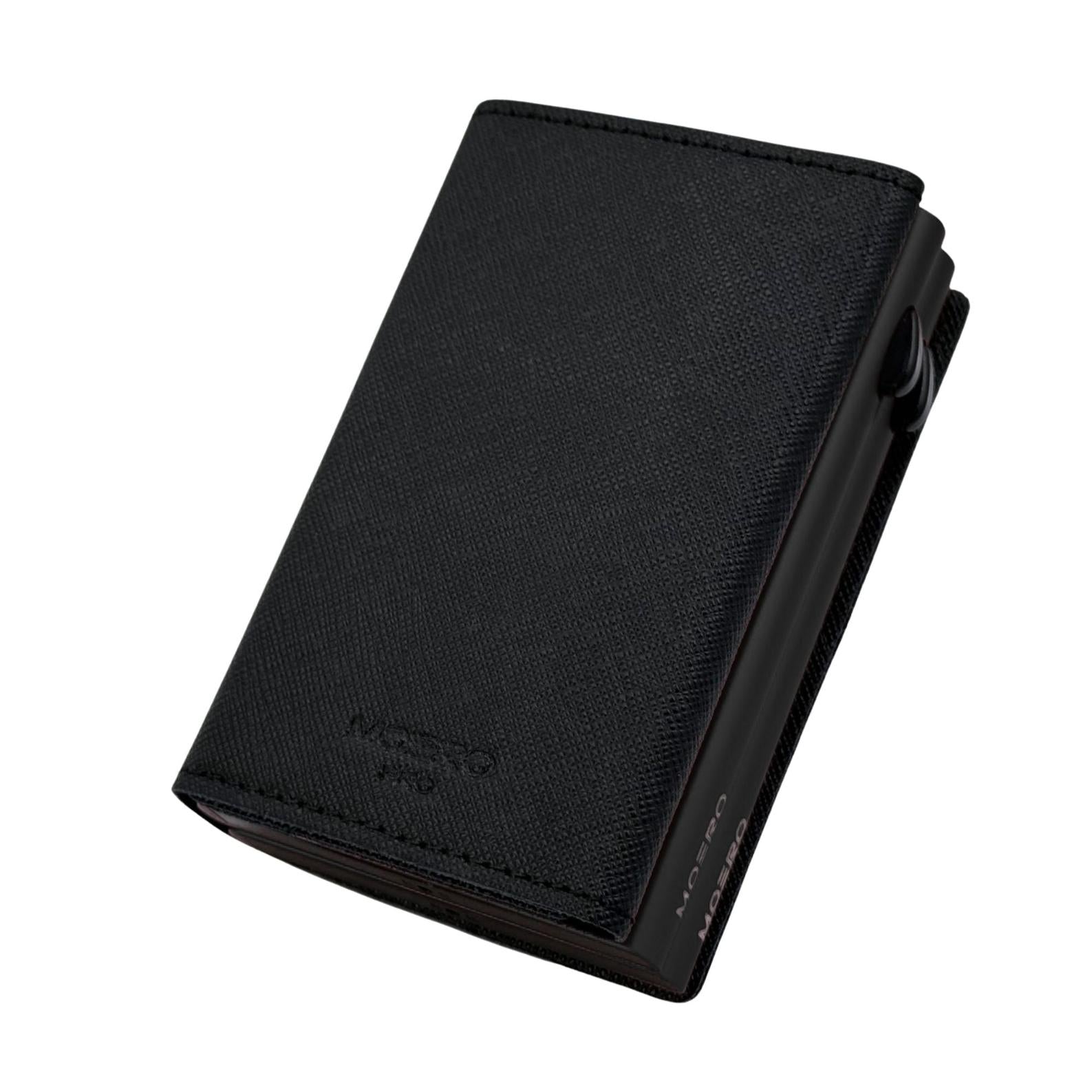Moero Linea PRO Dual Zip Saffiano portafoglio nero antigraffio