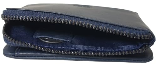 myledershop Herren Geldbörsen portafoglio uomo blu RFID