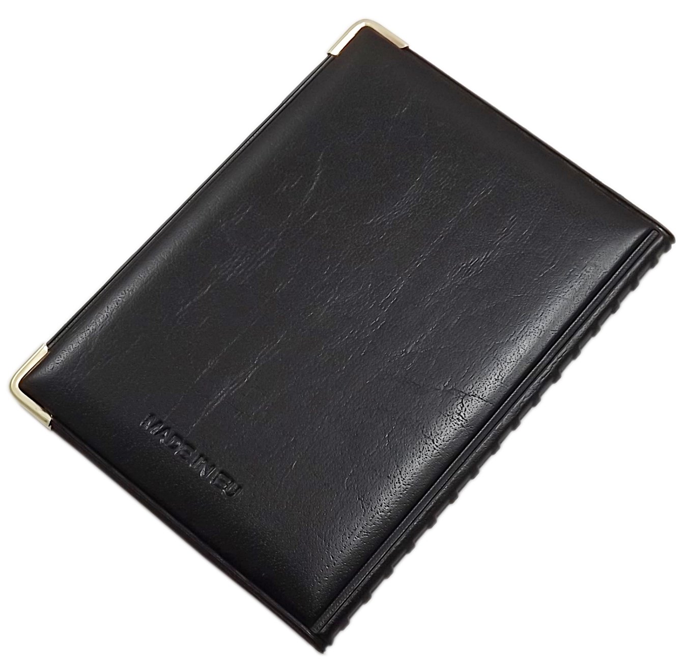 myledershop Karten- und Ausweisetuis porta documenti Design 2 Nero 4 scomparti