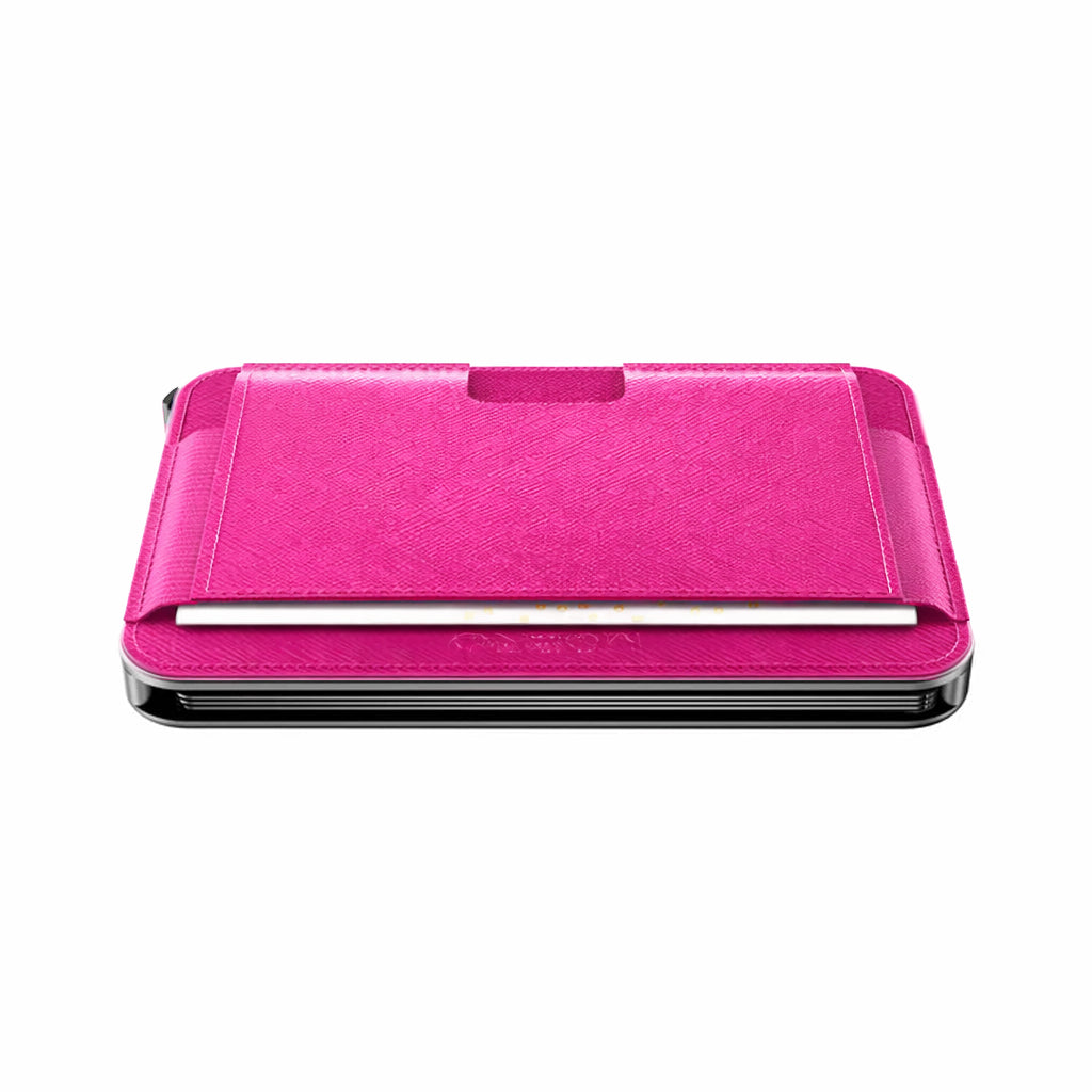 Moero Linea M2 M2 Pro Saffiano Fucsia Pink MagSafe wallet