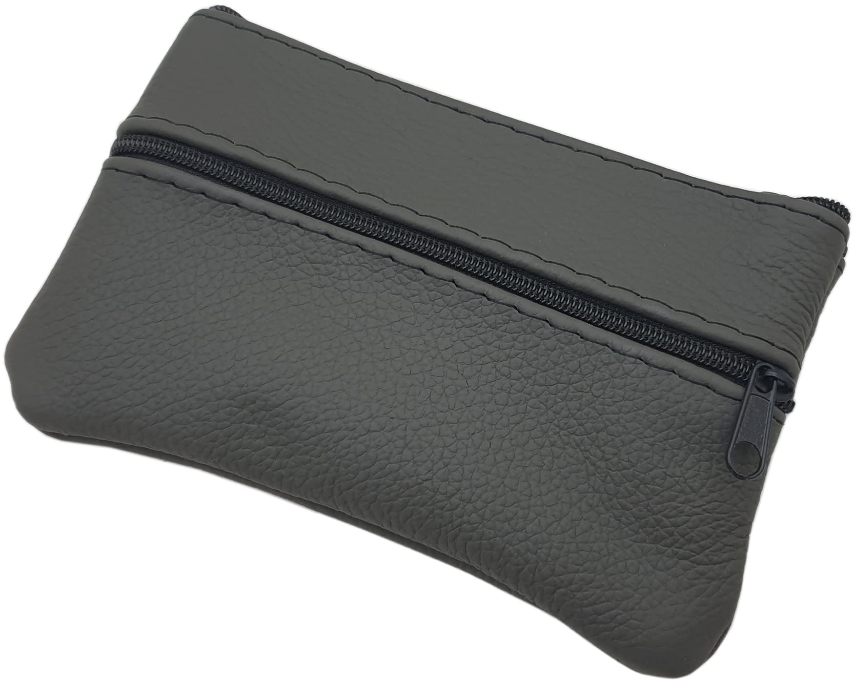 myledershop Schlüsseltaschen grande portachiavi in pelle grigio scuro