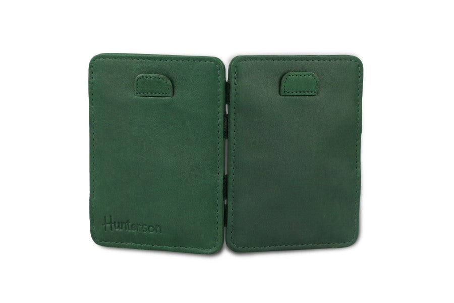 Hunterson The Leather Collection The OG portafoglio Raspberry Green in pelle RFID