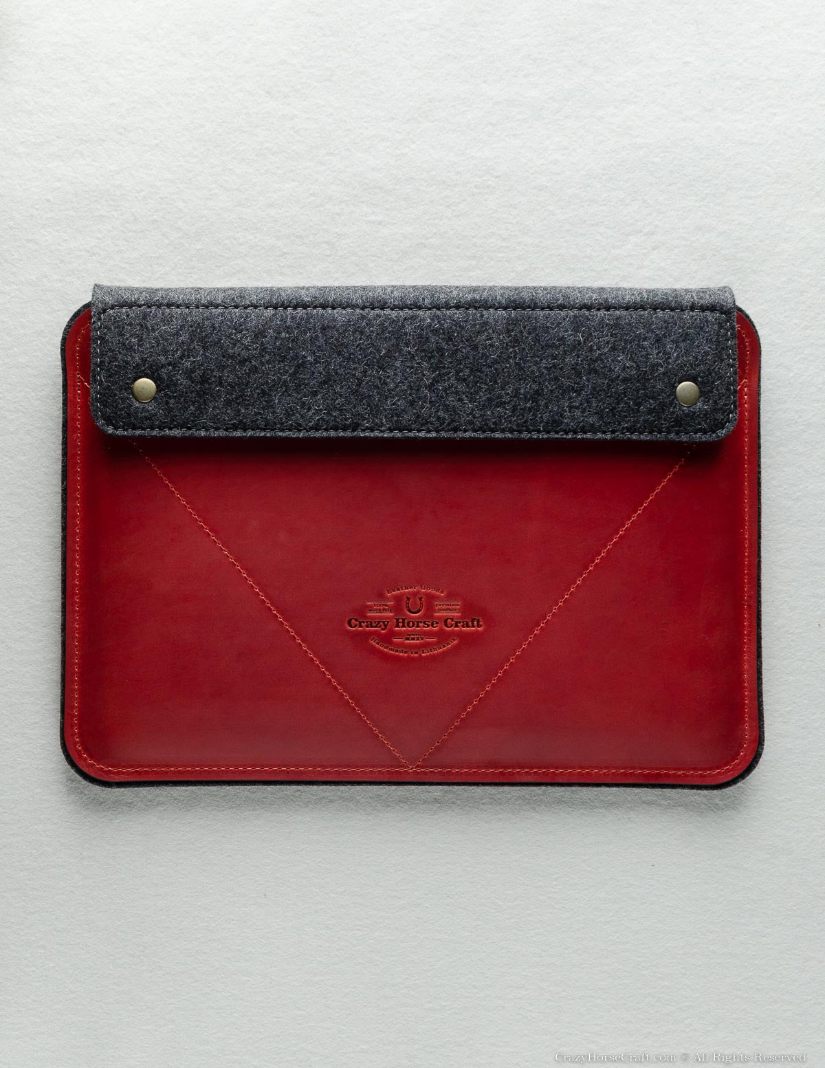 Crazy Horse Craft MacBook Cases custodia MacBook Fragola Red in pelle