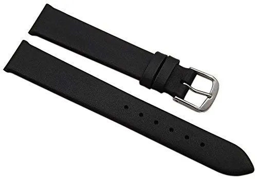 myledershop Uhrenarmbänder Cinturino 16 mm in pelle di vitello nero
