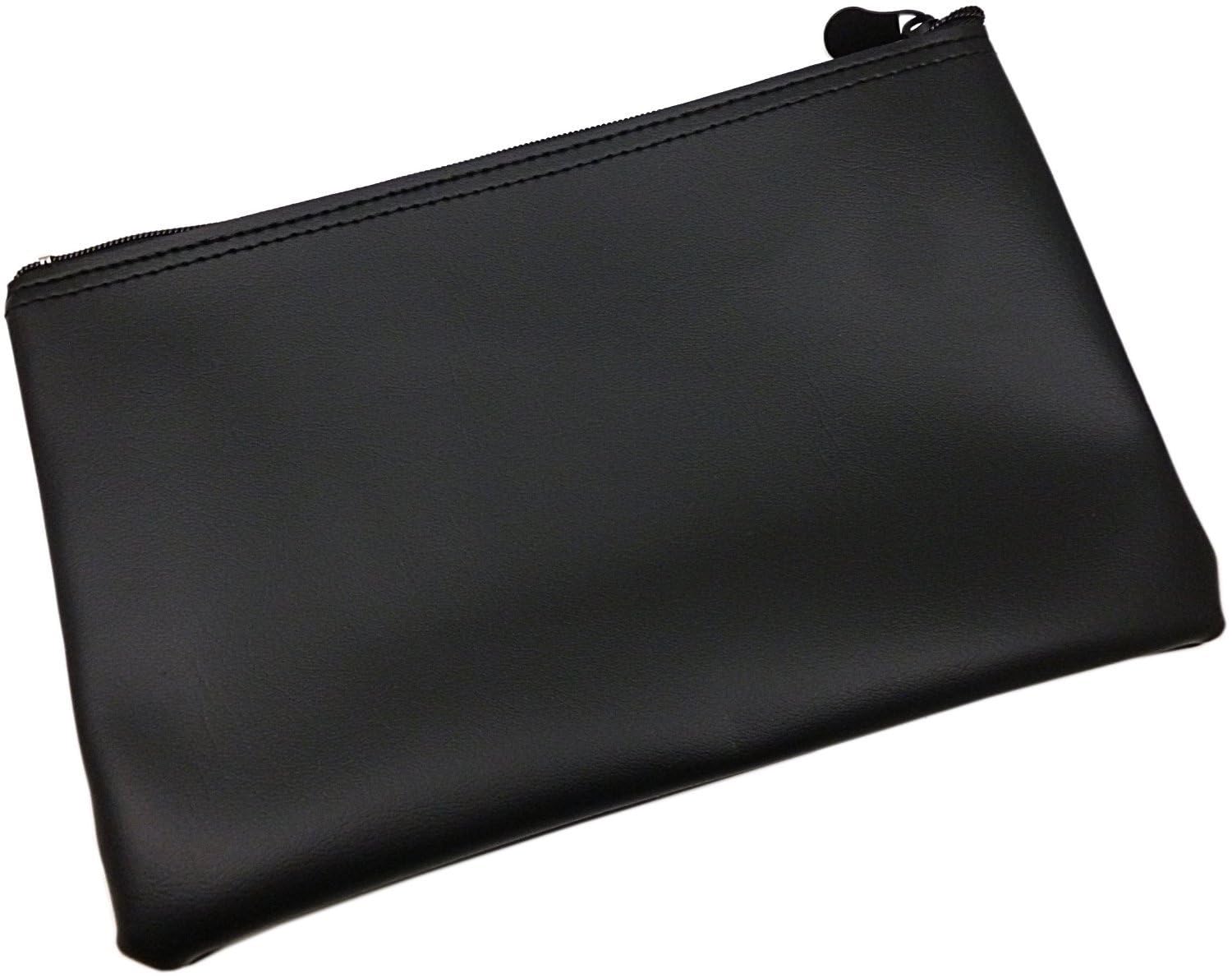 myledershop Banktaschen portafoglio banca XXL nero 1 pezzo con zip