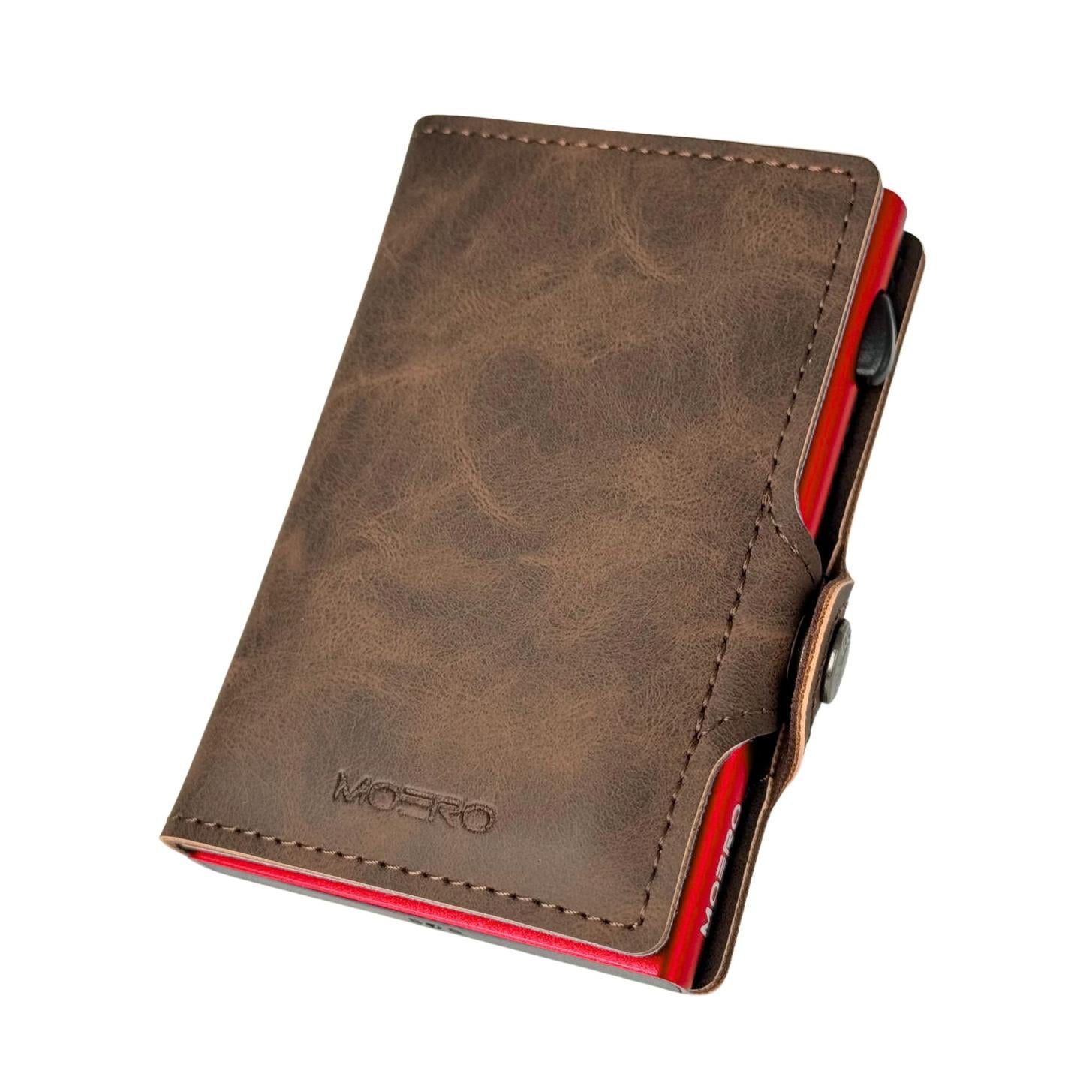 Moero Linea Classic Classic Vintage portafoglio marrone RFID