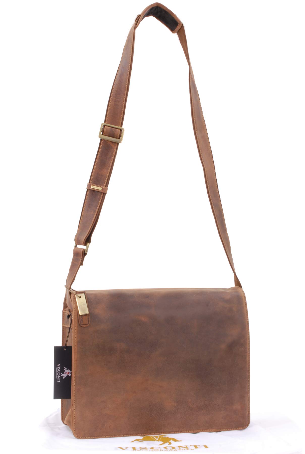 Visconti Hunters Bags 18548 messenger borsa a tracolla Olio Marrone Chiaro