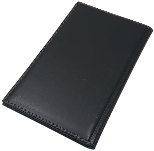 myledershop Banktaschen Cartellina per fatture e ricevute portaconto nera