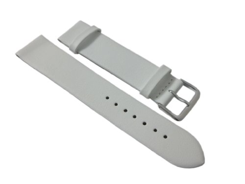 myledershop Uhrenarmbänder 20mm cinturino orologio in pelle bianca