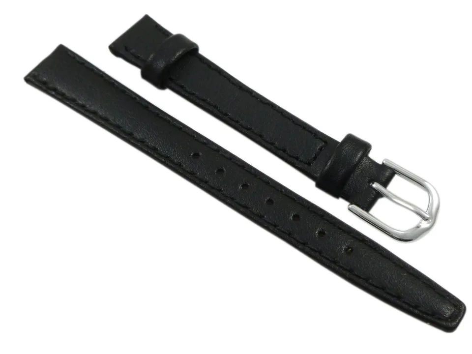 myledershop Uhrenarmbänder cinturino orologio 14 mm nero pelle