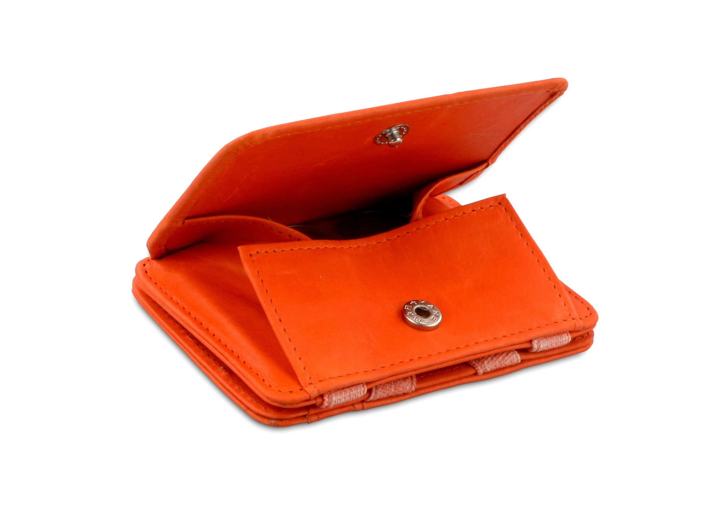 Hunterson The Leather Collection The OG Coin portafoglio portamonete Purple Orange