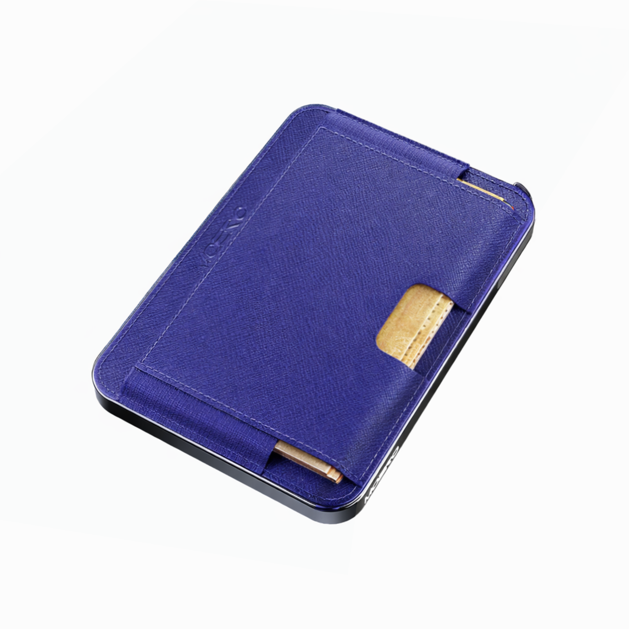Moero Linea M2 M2 Pro Saffiano Blue Oltremare portafoglio MagSafe RFID