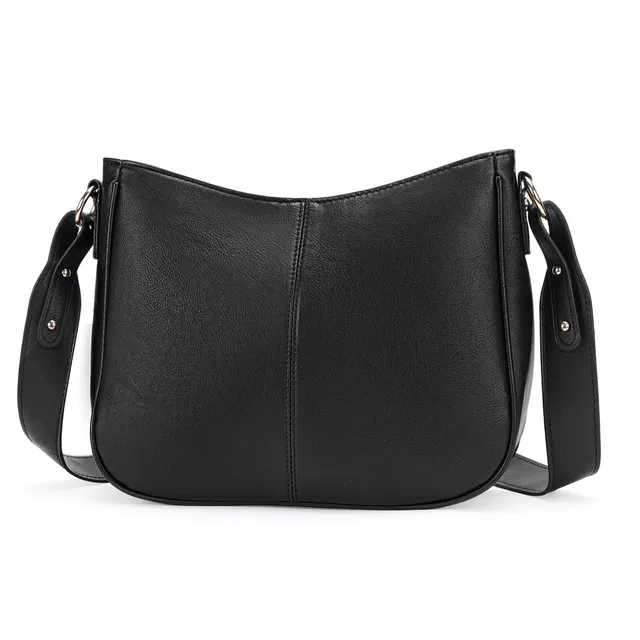 GOIACII BAG borsa hobo a tracolla donna nera con tasca posteriore