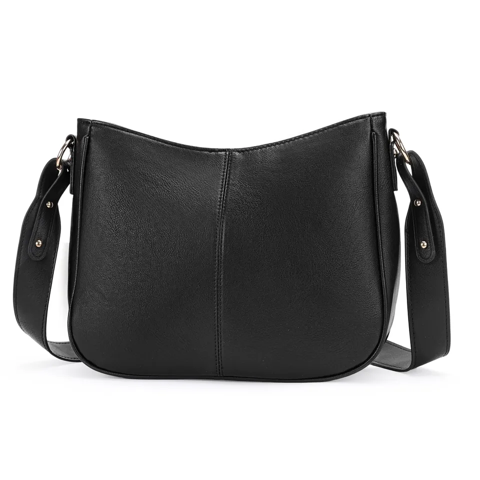 GOIACII BAG borsa hobo a tracolla donna nera con tasca posteriore