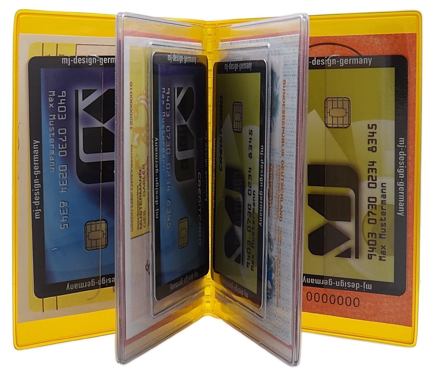 myledershop Karten- und Ausweisetuis MJ-Design-Germany porta carte 12 scomparti colori assortiti