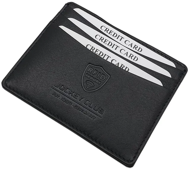 myledershop Kredit- und Visitenkartenetuis portacarte nero RFID