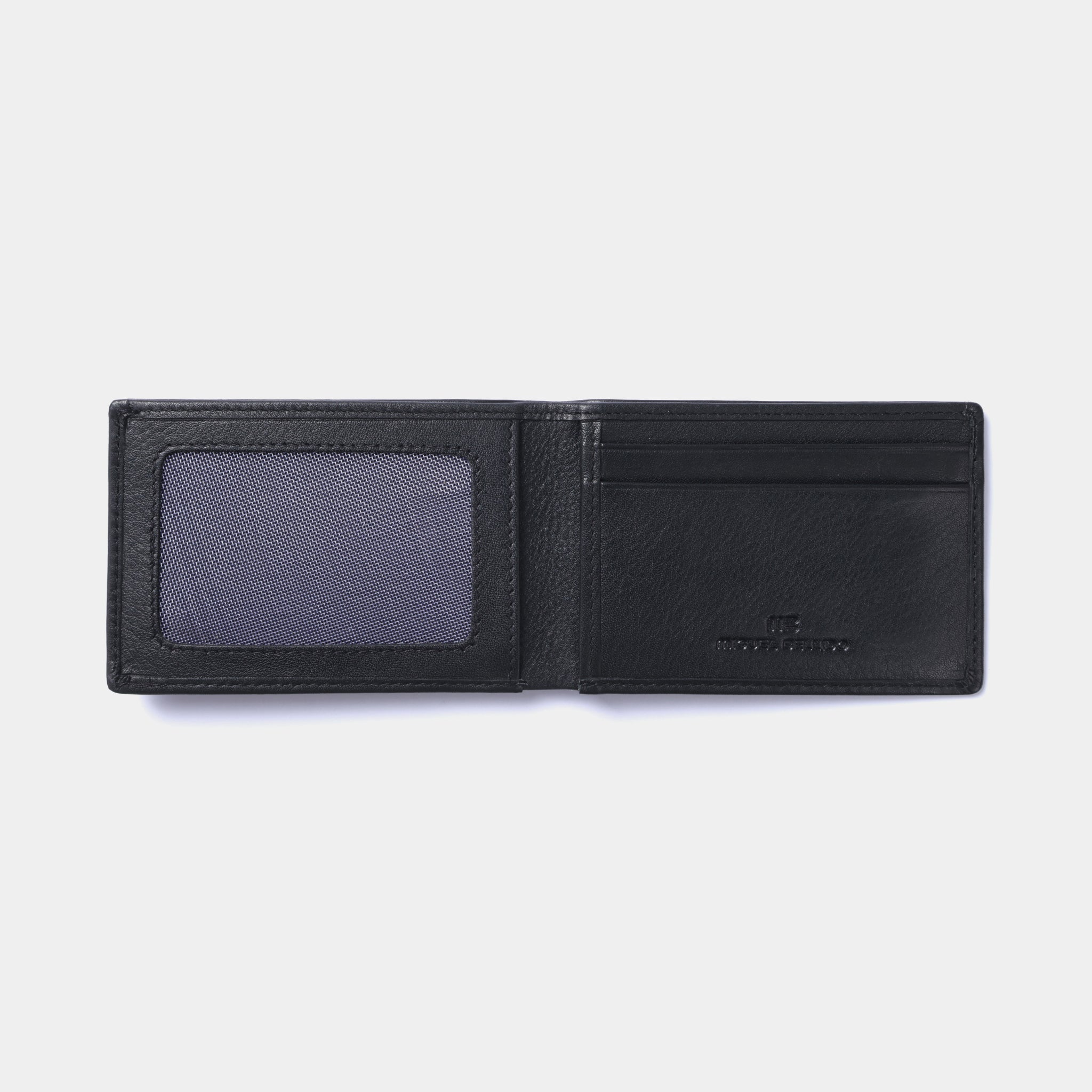 Miguel Bellido Carteras Cartera con tarjetero portafoglio nero pelle vacchetta RFID