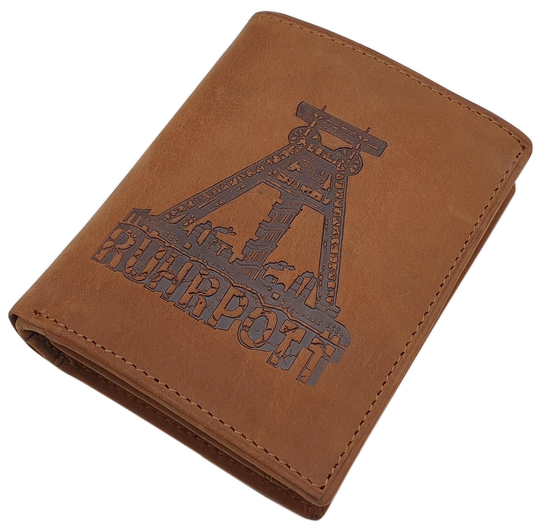 myledershop Herren Geldbörsen Modello 2 portafoglio orizzontale marrone RFID