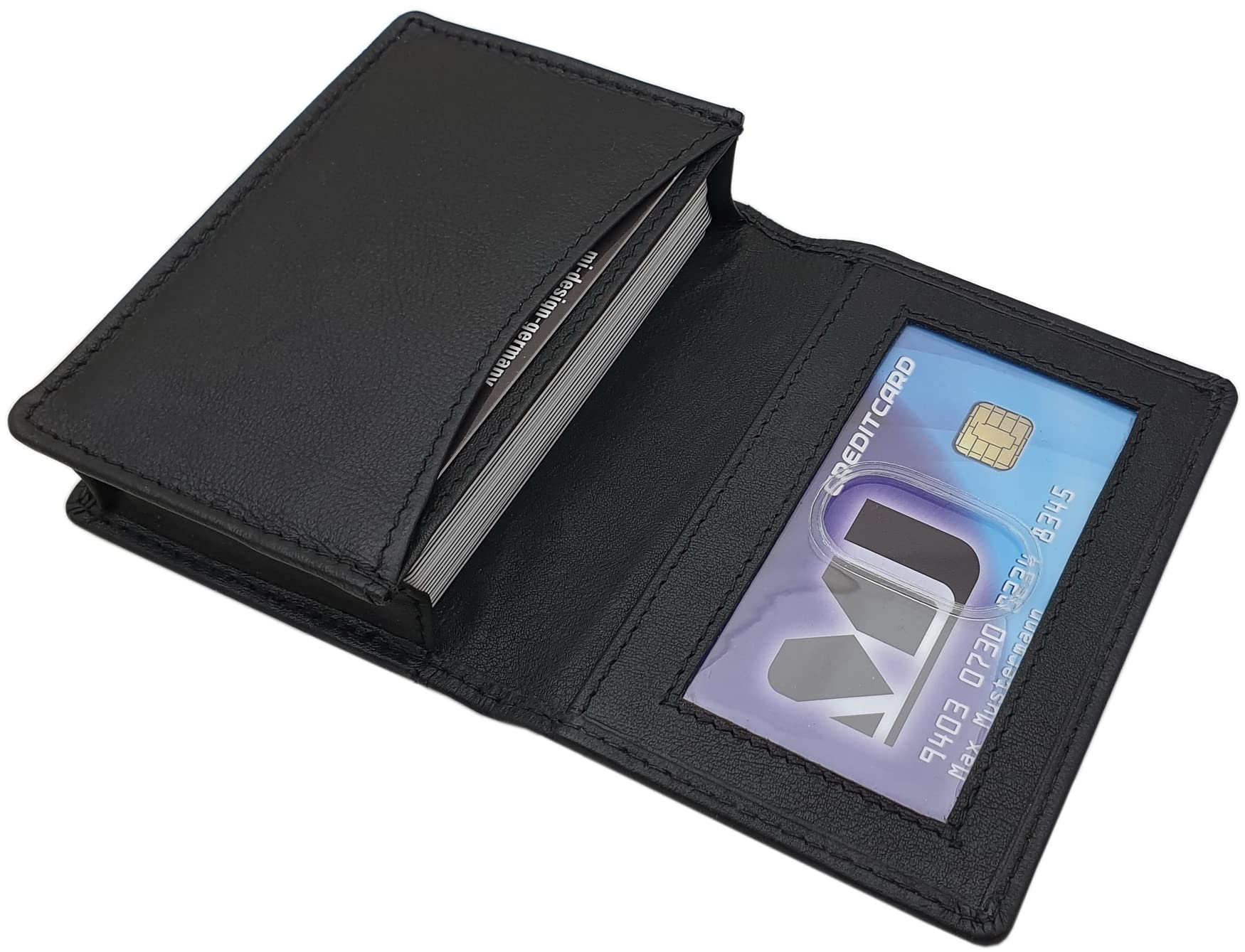 myledershop Kredit- und Visitenkartenetuis porta carte MJ-Design-Germany bufalo nero RFID