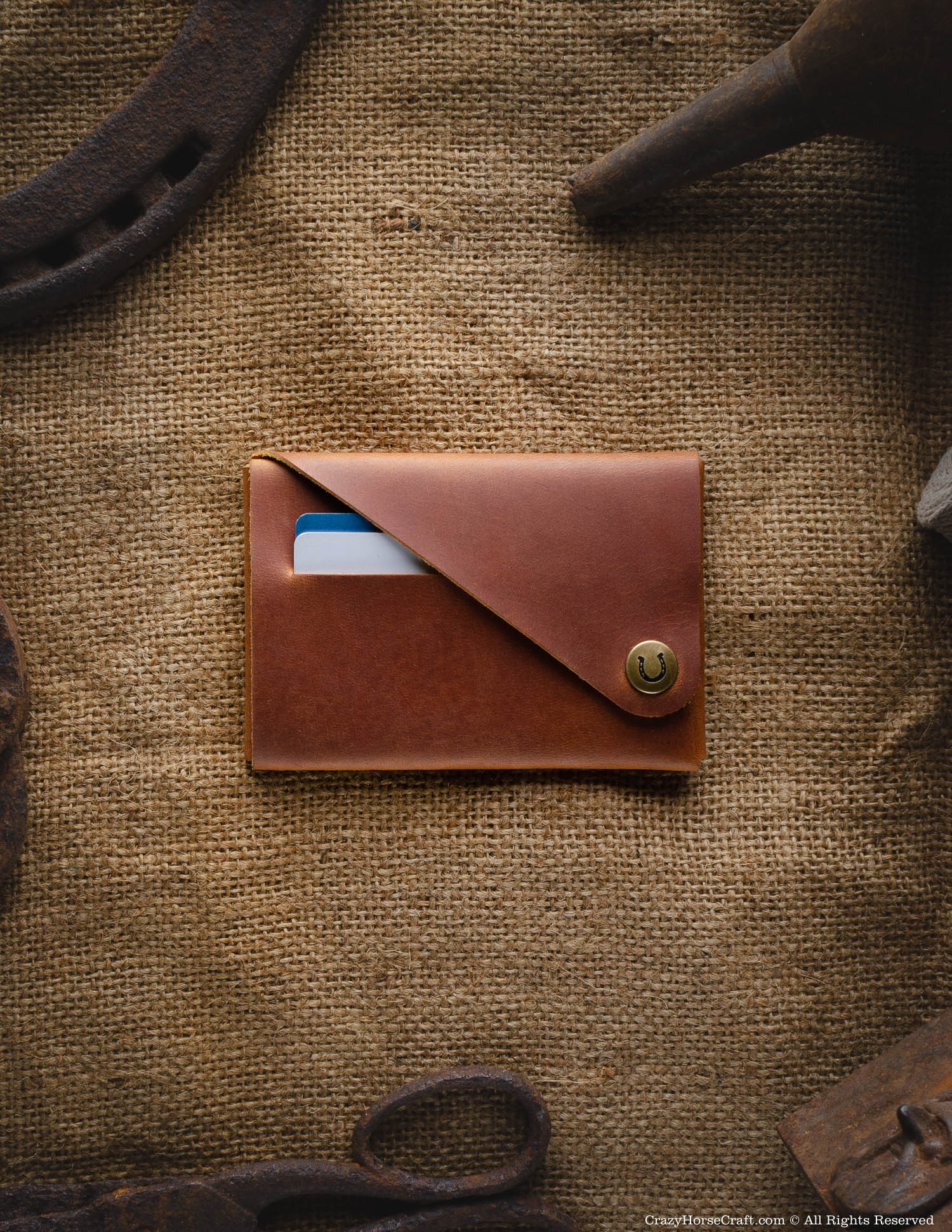 Crazy Horse Craft Minimalist Series set custodie Classic Brown in pelle per iPhone