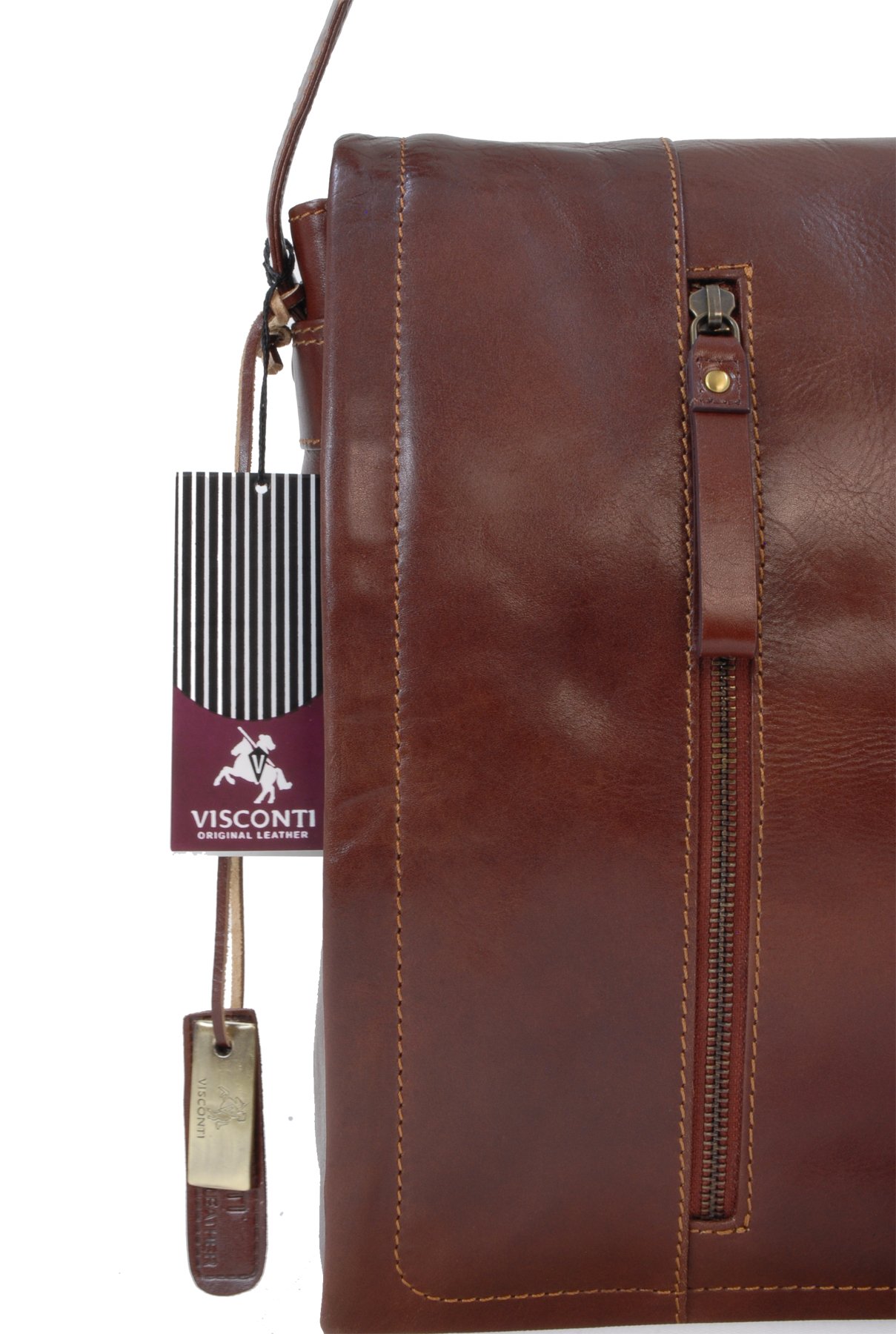 Visconti Hunters Bags VT5 Enzo borsa messenger marrone chiaro