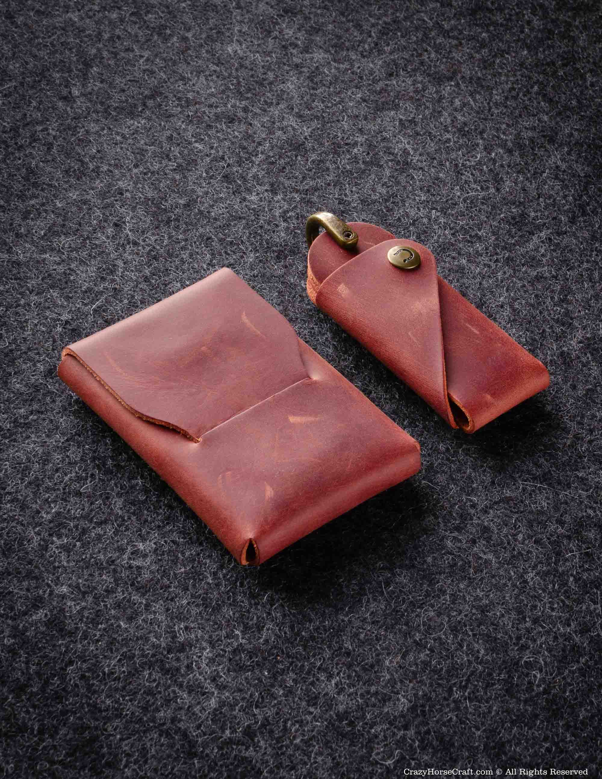 Crazy Horse Craft Wallets & Card Holders set portacarte slim e portachiavi