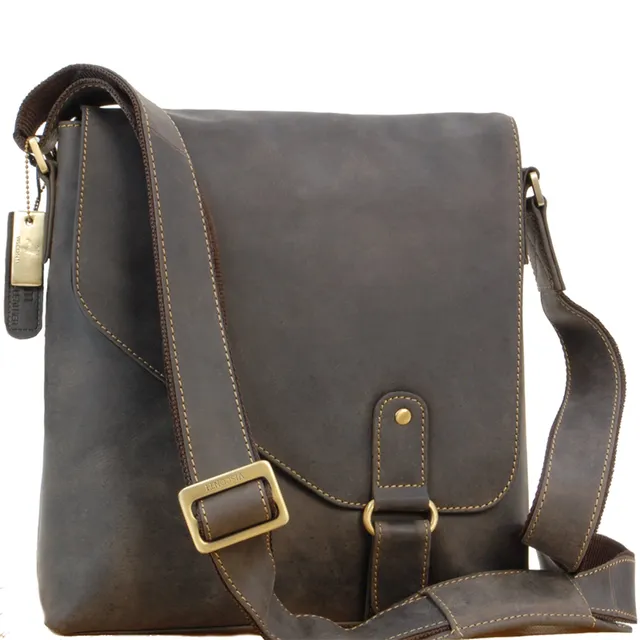 Visconti Hunters Bags 16071 Aspin borsa messenger in pelle marrone olio