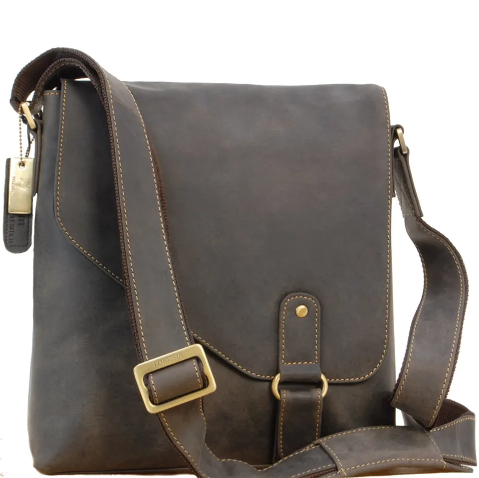 Visconti Hunters Bags 16071 Aspin borsa messenger in pelle marrone olio