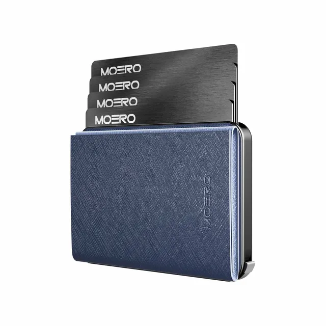 Moero Linea M2 M2 Pro Plus portafoglio Blue Navy MagSafe
