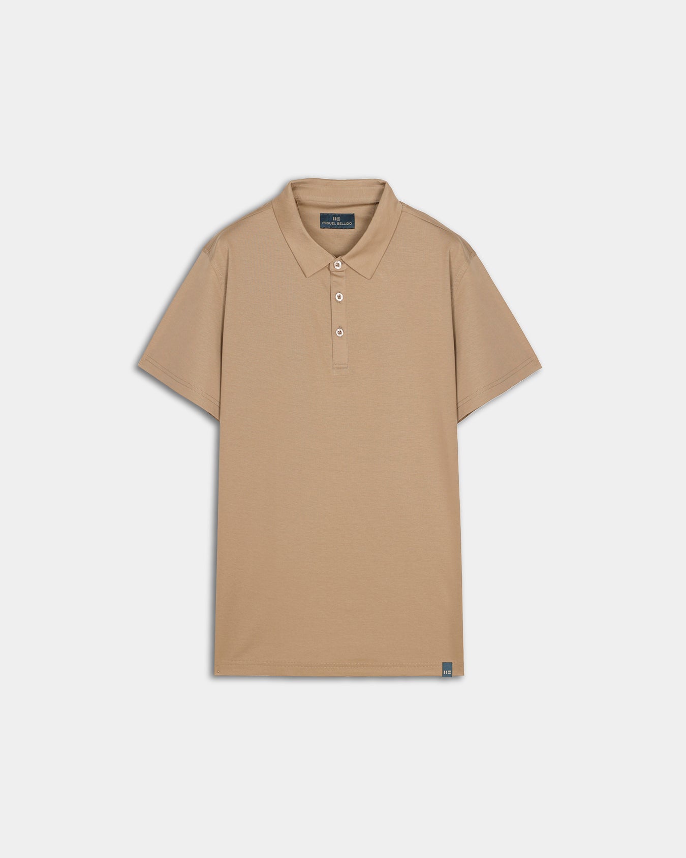 Miguel Bellido Polos y Camisetas Polo Interlock 100% algodón cuello camisa polo Beige S morbido