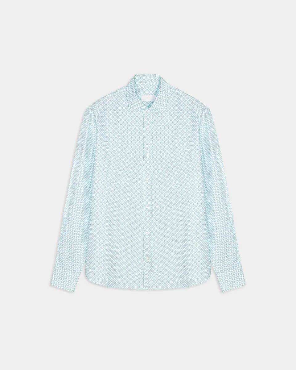 Miguel Bellido Camisas Camisa casual estampada de algodón camicia taglia 2 fantasia