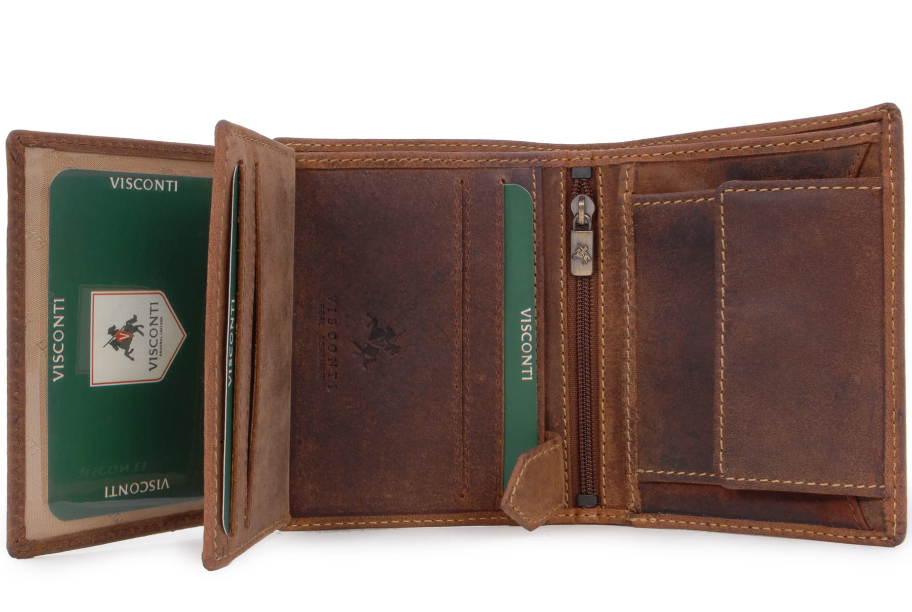 Visconti Hunters Wallets 708 Spear portafoglio uomo Olio Marrone Chiaro RFID