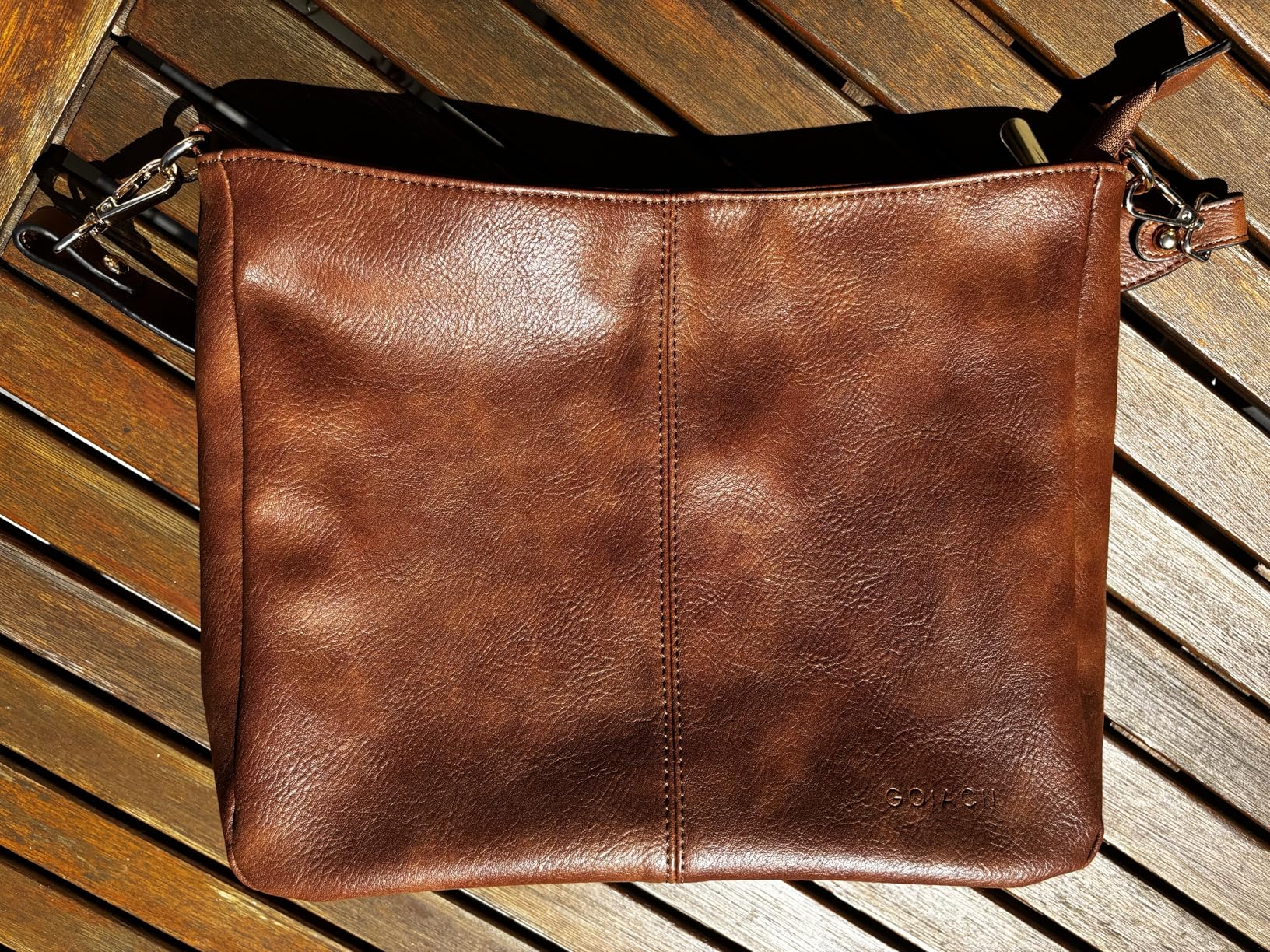 GOIACII BAG borsa a tracolla grande color caffè