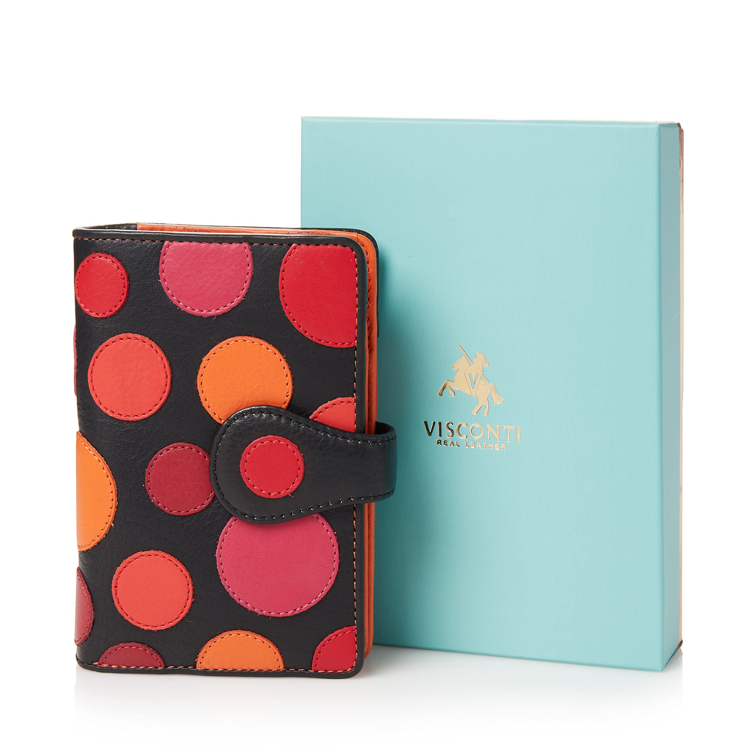 Visconti Polka portafoglio donna P1 M 14x10 cm Bacca RFID