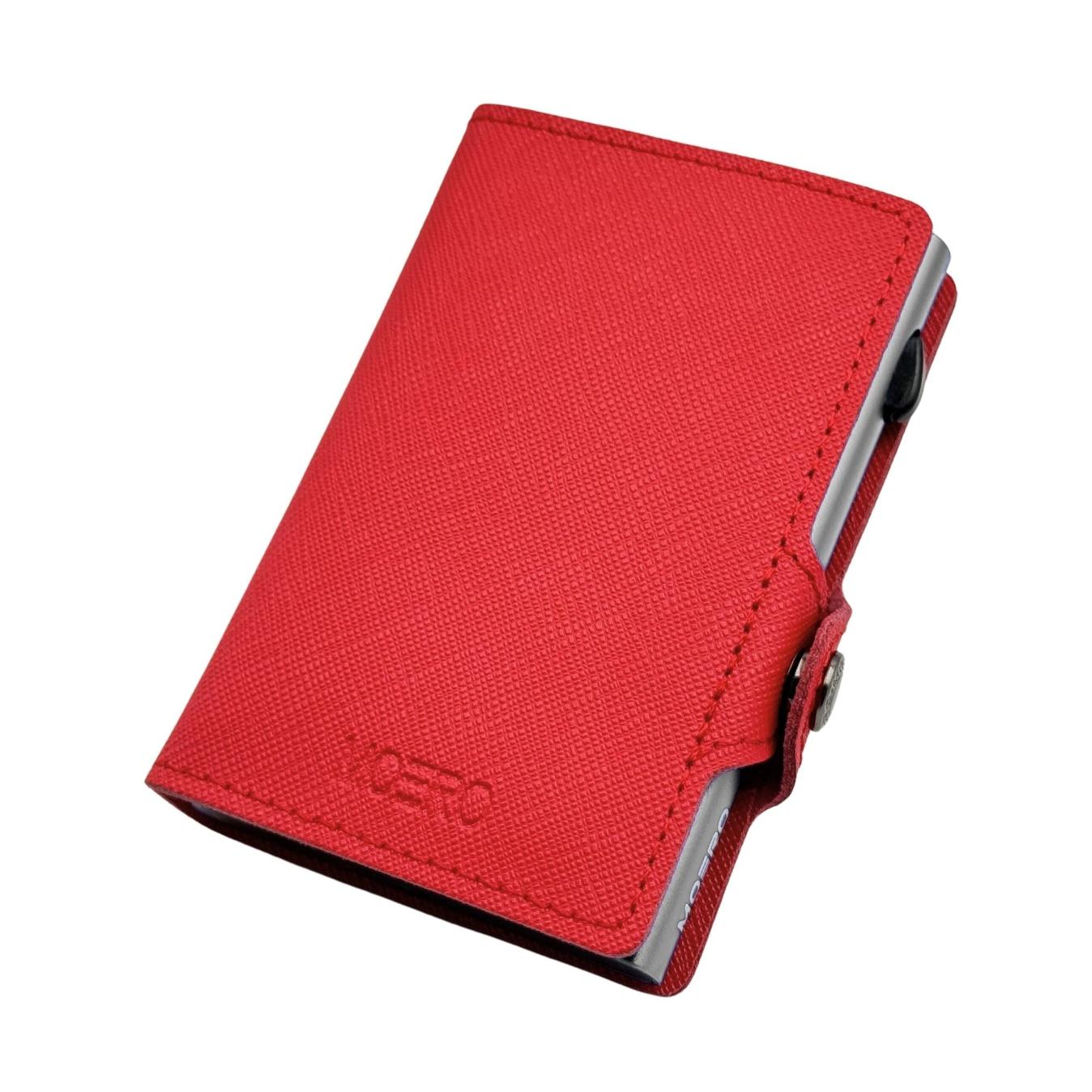 Moero Linea Classic Classic Zip portafoglio rosso con portamonete RFID