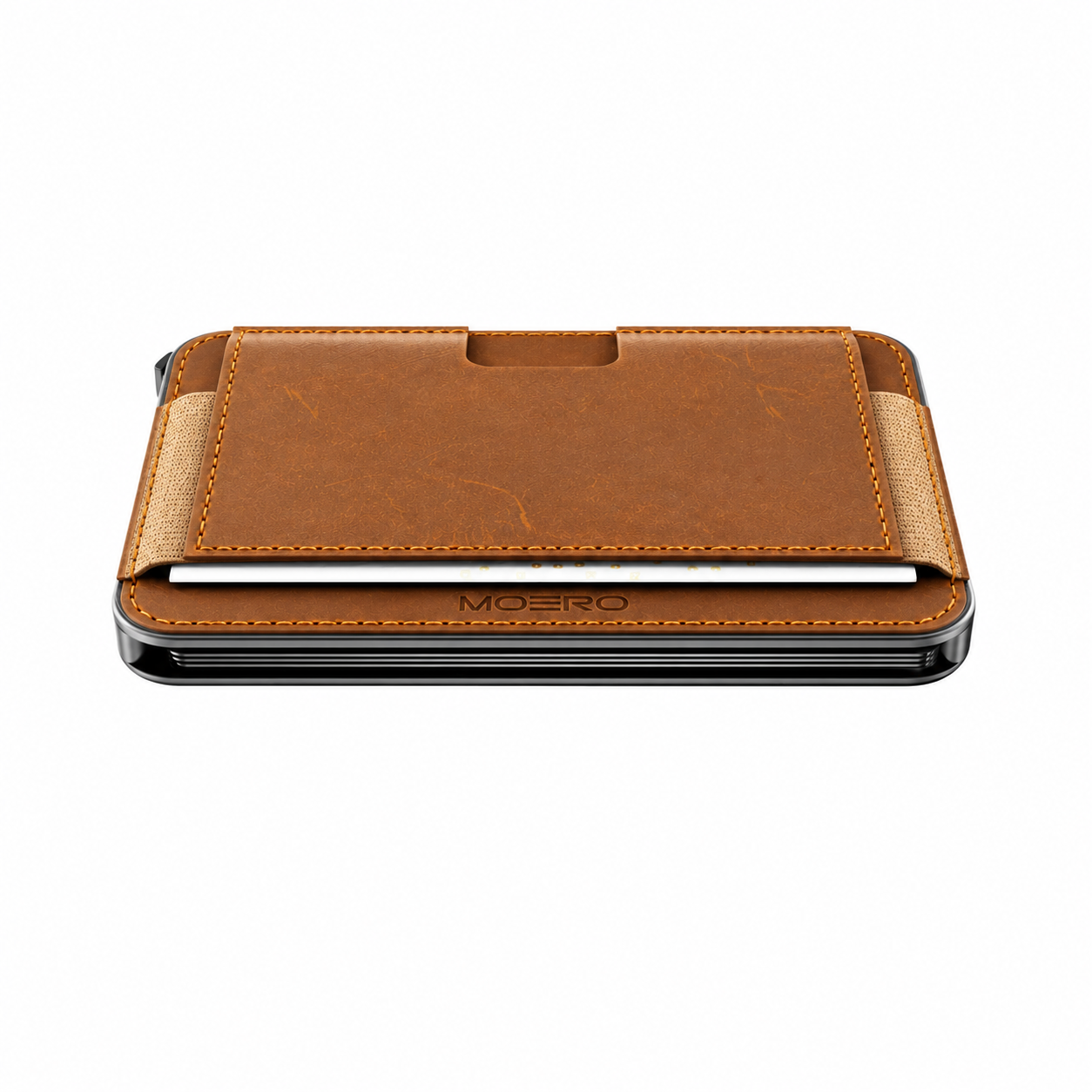 Moero Linea M2 M2 Pro Crazy Horse portafoglio nocciola MagSafe