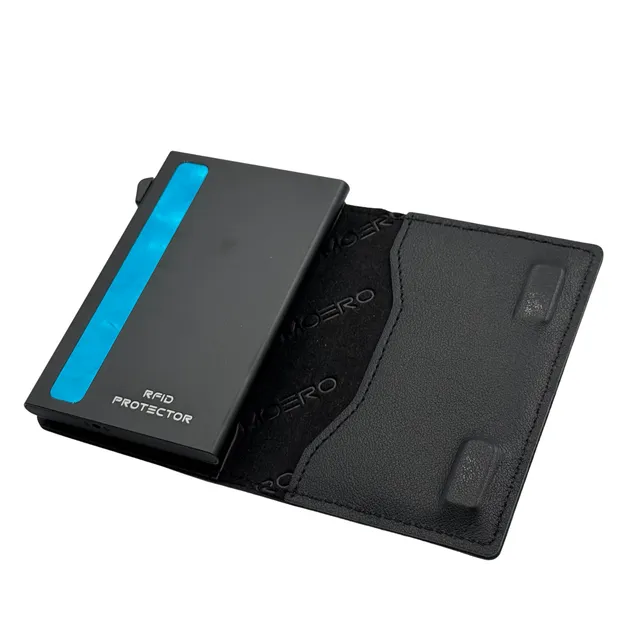 Moero Linea Air AIR Portafoglio Black 9,7 cm RFID sottile